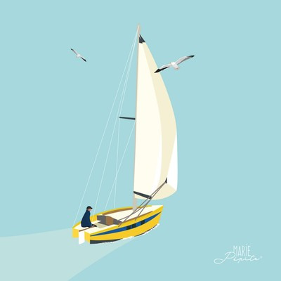 Tableaux - Voilier jaune