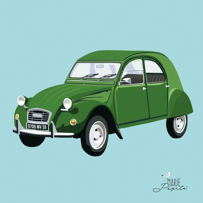 Tableaux - 2CV verte