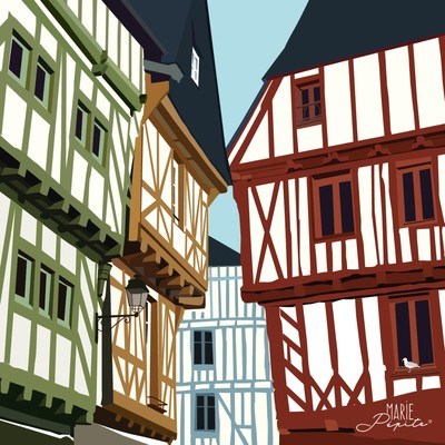 Tableaux - Maisons à colombage