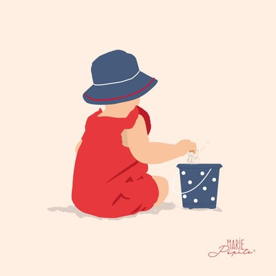 Tableaux - Enfant sur la plage