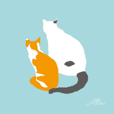 Tableaux - Les 2 chats