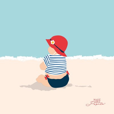 Tableaux - Bébé sur la plage