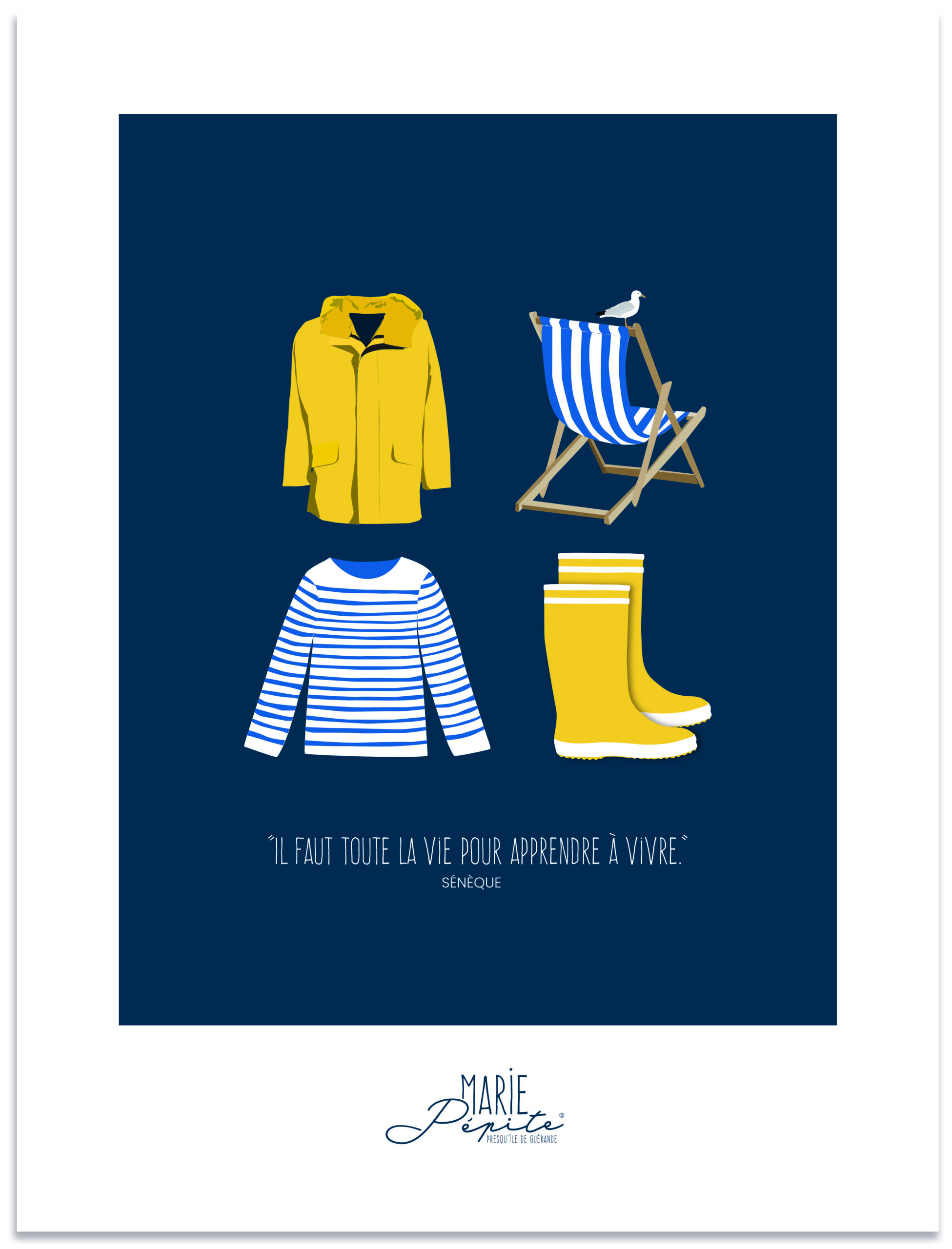 Affiche - Marinière & Bottes