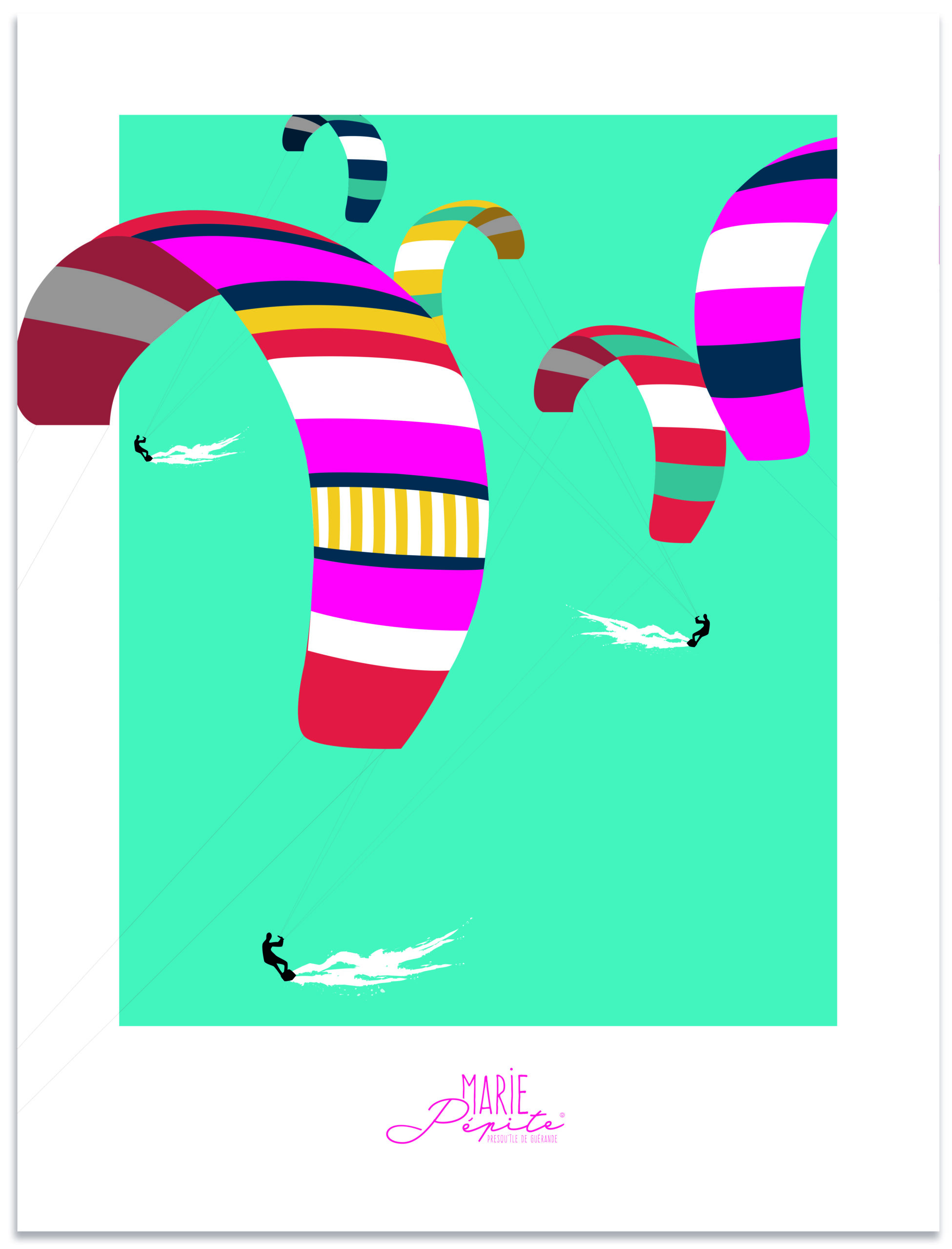 Affiche - Kitesurf