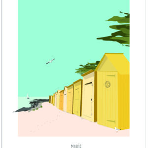 Affiche - Cabines jaunes