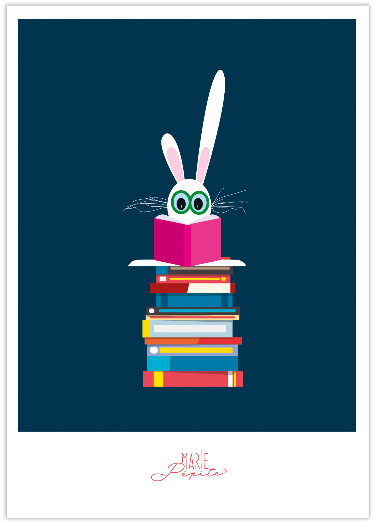 Cartes Postales - Lapin Livres