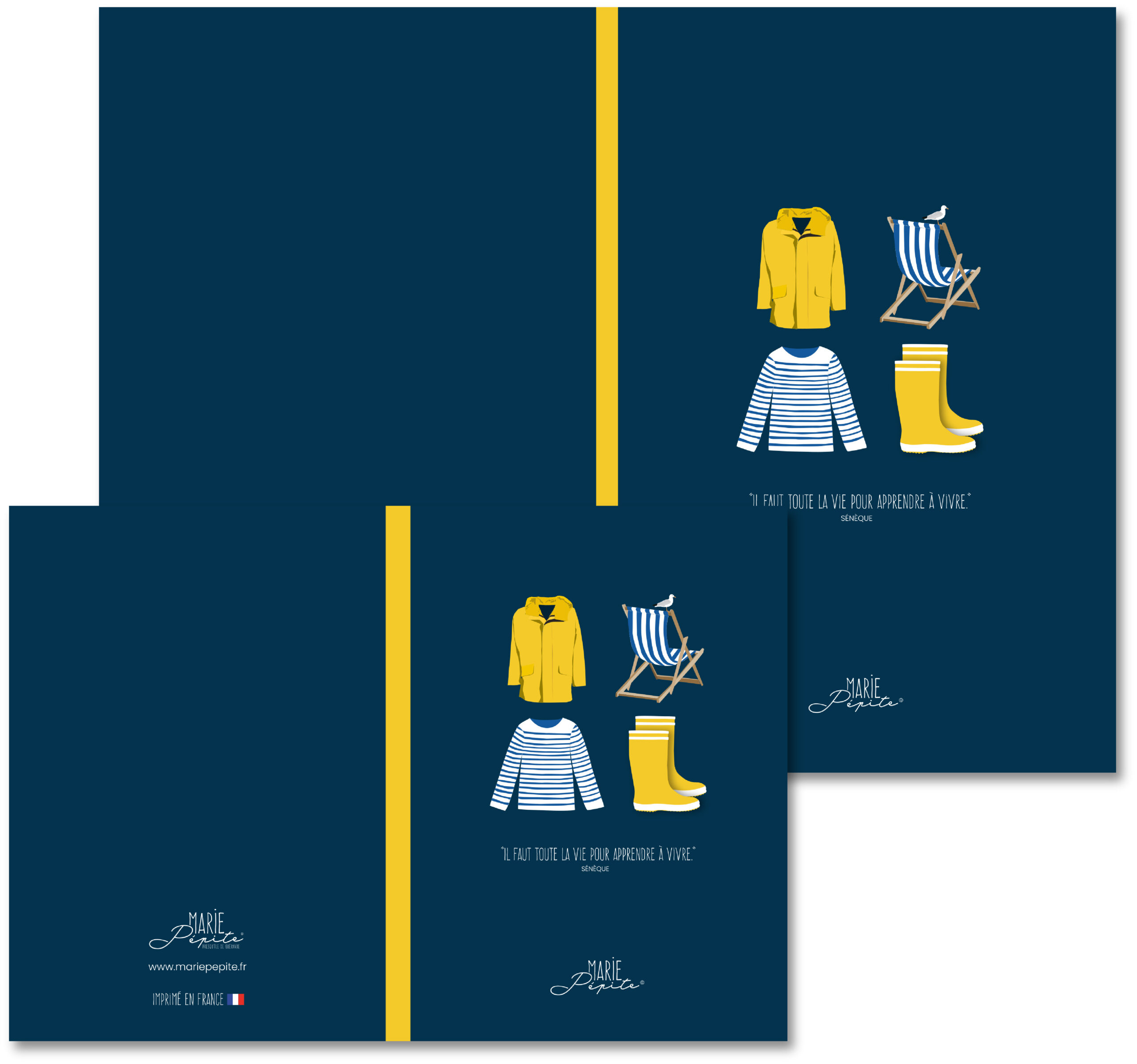 Carnets - Bottes marinière ciré