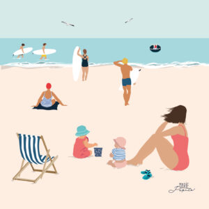 Tableaux - Scène de plage