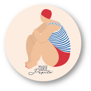 Broches - Baigneuse assise