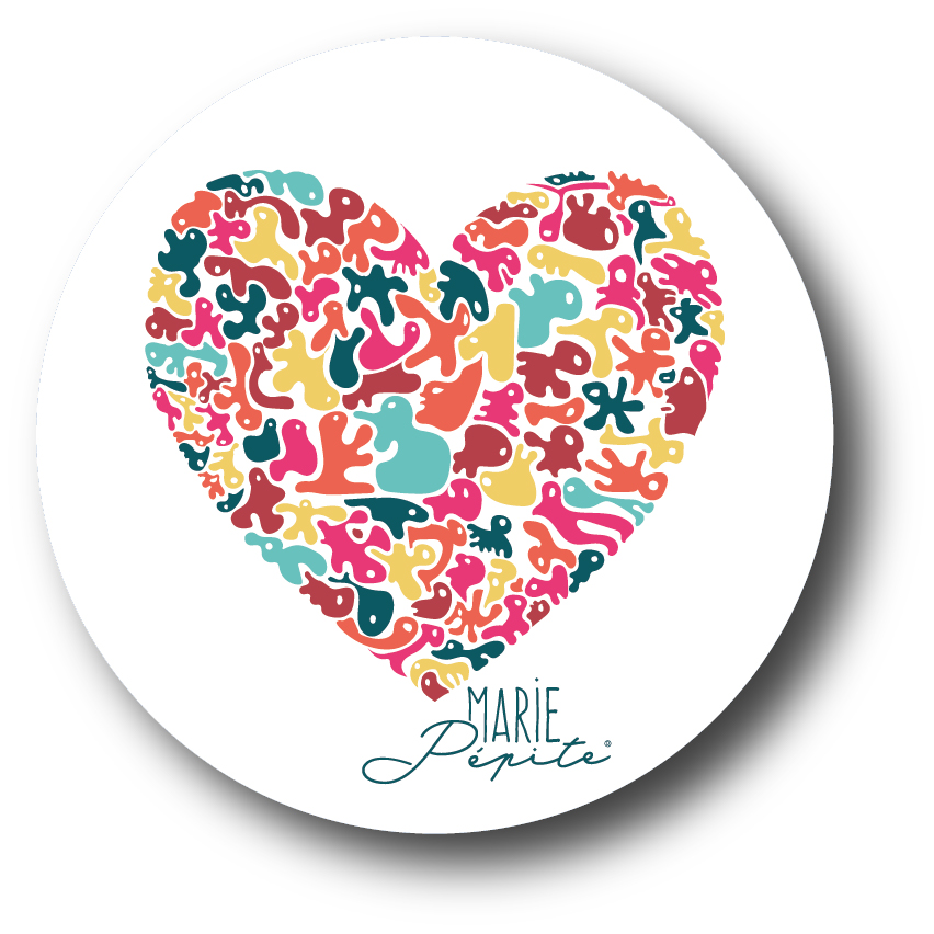 Magnets - Coeur multicolore