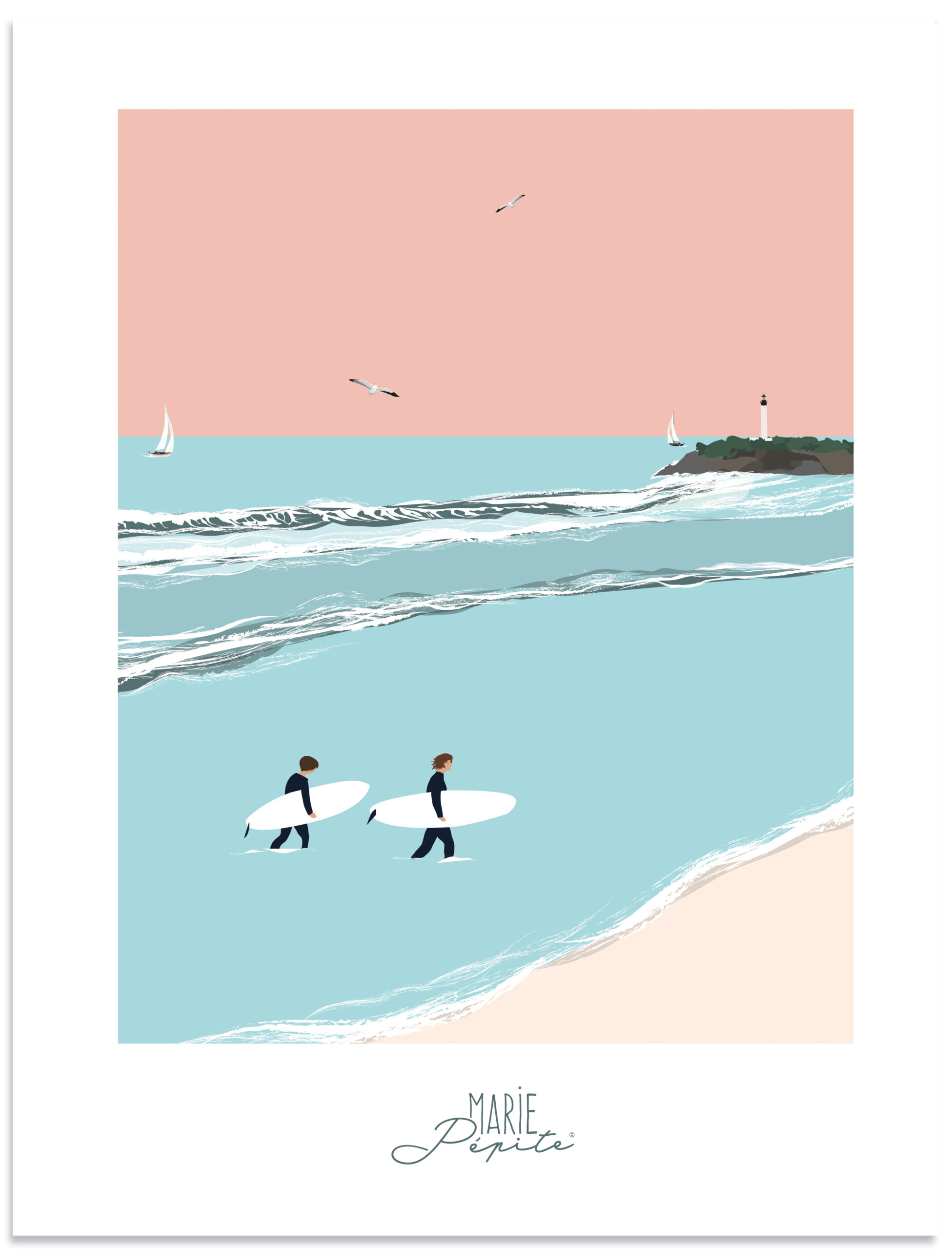 Affiche - Surfeurs